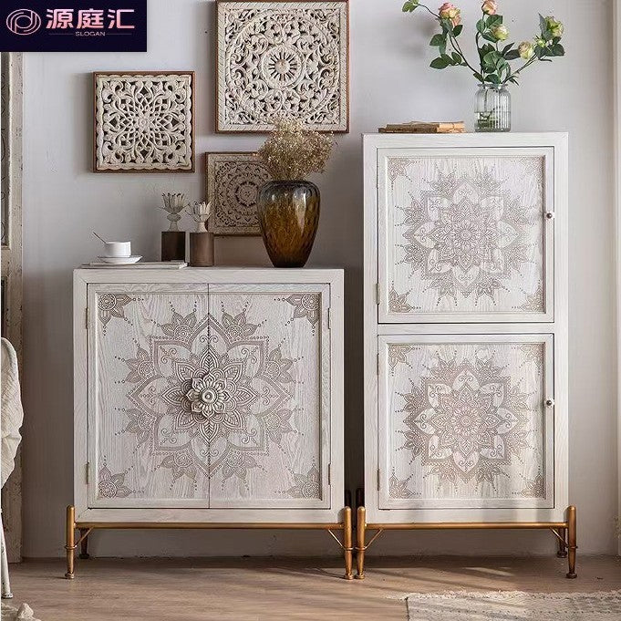 American sideboard retro entrance cabinet classy storage cabinet frenchaccessible luxury solid wood shoe cabinet sofa small cabinet