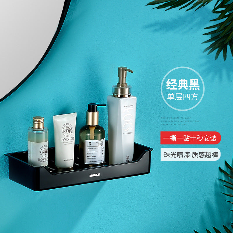 Wholesale Bathroom Shelf No Punching Wall Mounted Suction Cup Wash Sink Toilet Toilet Storage Shelf