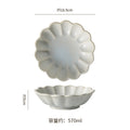 Clay salad bowl dessert soup bowl restaurant hotel high-value retro style tableware for home fruit plate noodle bowl cold bowl