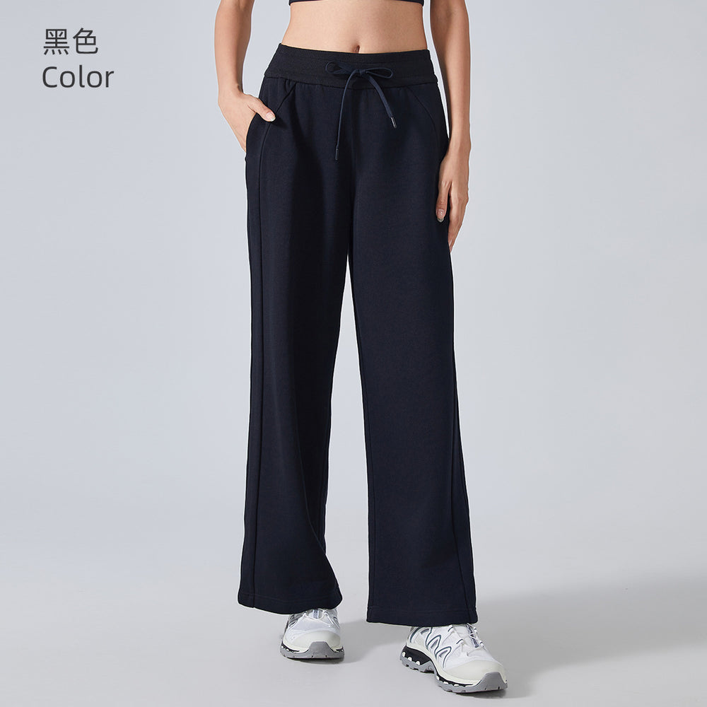 Fall and winterloose sports sweatpants for women easiest for matchwork clothingloose pantshigh waistslimming lookheattechstraight-legcasual pantsdaw134