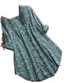 women's new cotton linen floral print mid-length loose fit shirt