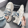 Men's shoes 2025 new spring mesh casual versatile height increasing youth sports running trendy dad shoes