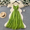 Pure desire french suspender dress for women summer waist slimming lookelegantclassy long skirt holiday style
