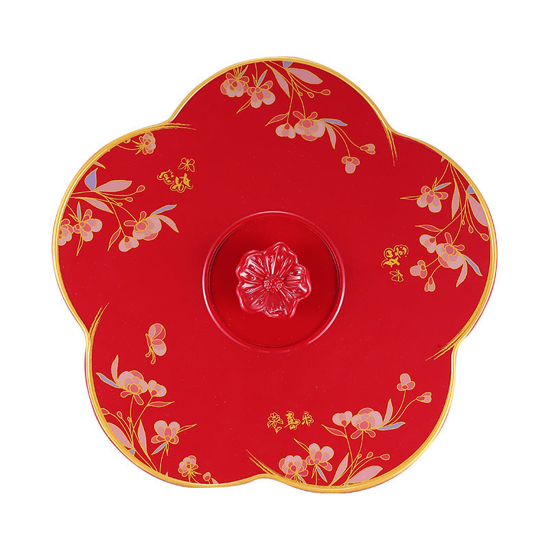 Chinese lace candy box Chinese New Year dried fruit box fruit plate snack storage box New Year's grid nut box wholesale