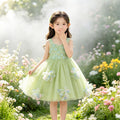 Girls' birthday dress: stunning fairy princess gown - high-end, stylish, perfect for hosts, piano performances, and stage shows
