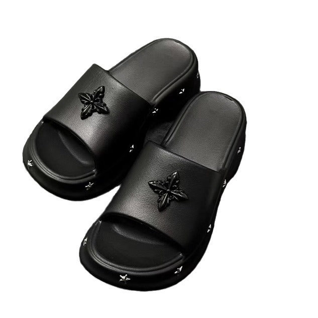 5cm thick sole slippers women's new arrivaly2k star beach shoes women's summer fashion women's shoes non-slip slippers sandals wholesale