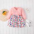 Children's long-sleeved floral bubble dress
