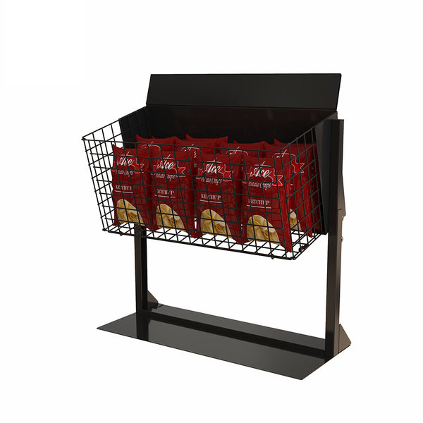 Retail store potato chip rack metal single-layer display rack floor-to-ceiling potato chip snack display rack convenience food display rack