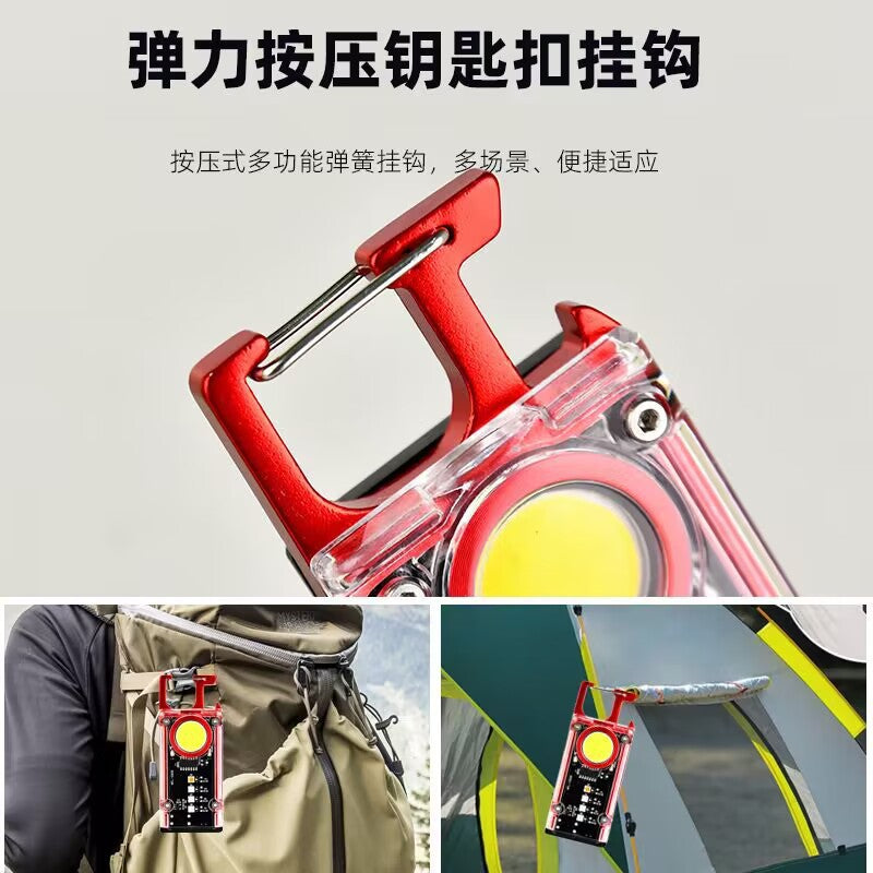 Cross-border Mini Keychain Light Bottle Opener Portable Multifunctional Keychain Light Emergency Flashlight Maintenance Work Light