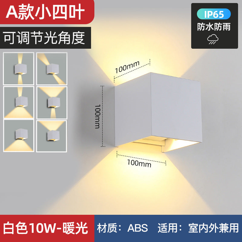 Waterproof led wall lamp courtyard balcony outdoor pillar lamp simple creative garden outdoor stairs wall washer wall lamp