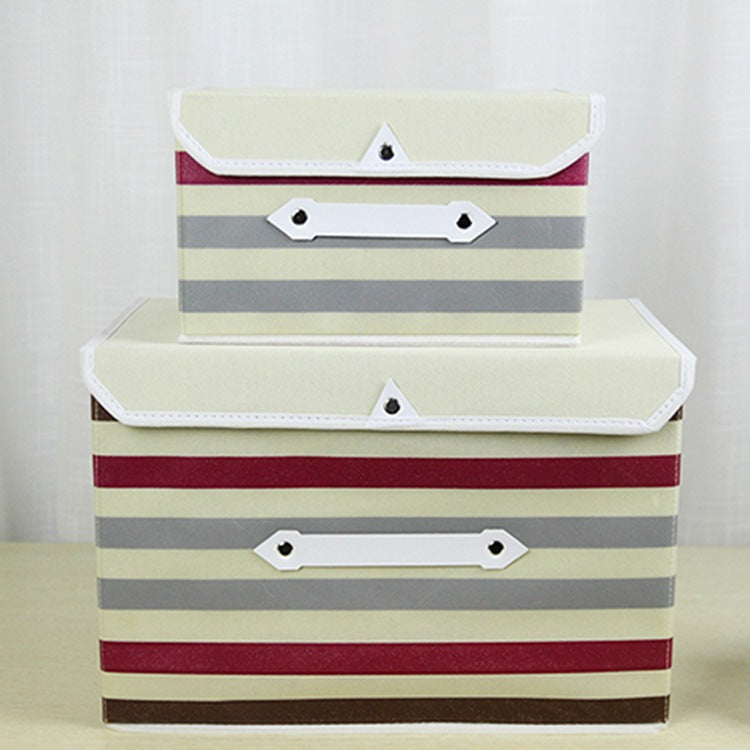Folding fabric storage box Thickened non-woven storage box with lid Household clothes sorting box Sundries storage box