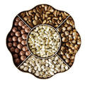 Luxury dried fruit platter - airtight nut & snack display - festive chinese new year home storage box - living room coffee table fruit bowl