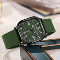 e-commerce square case personalized creative men's watch wholesale fashion retro silicone strap student quartz watch for men