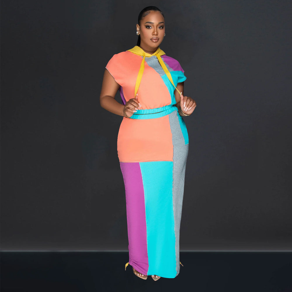C6975 cross-border   independent station fashion women's printed short-sleeve bestselling dress