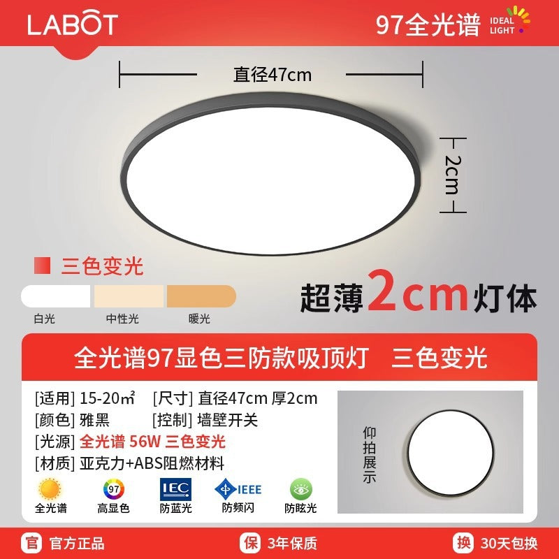 Three-proof full-spectrum ceiling light led living room light simple aisle light balcony light eye protection round bedroom light manufacturer