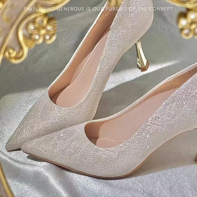 French chic stiletto heels - elegant and minimalist wedding shoes for women, perfect for daily wear, bridesmaids, and as a comfy option for the mother of the bride