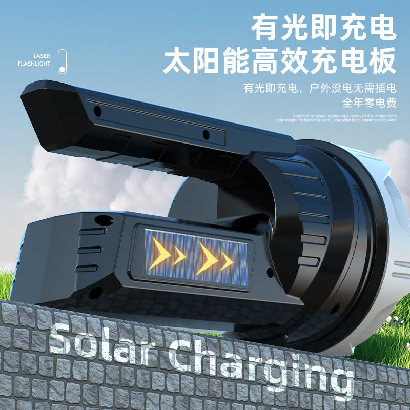 Cross-border new outdoor solar lantern camping light LED multi-functional emergency searchlight flashlight wholesale