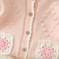 Girls' spring two-piece skirt set: princess-style puffy skirt with korean-style knitted cardigan for baby girls