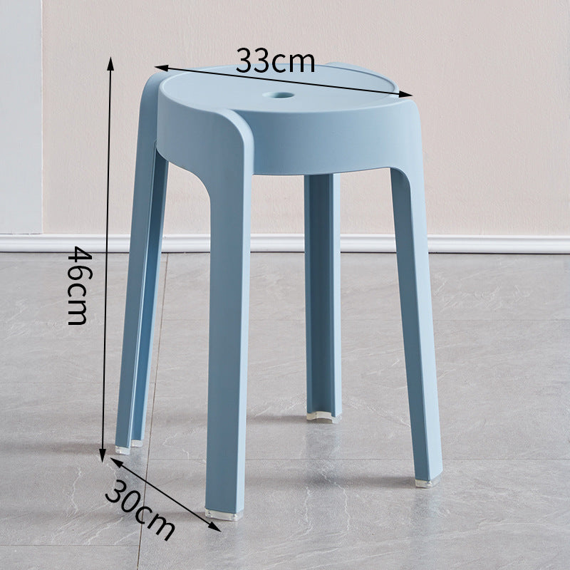 Plastic stool thickenedfor home dining table cooked rubber stool casual high stool scandinavian living room backrest square round windmill new