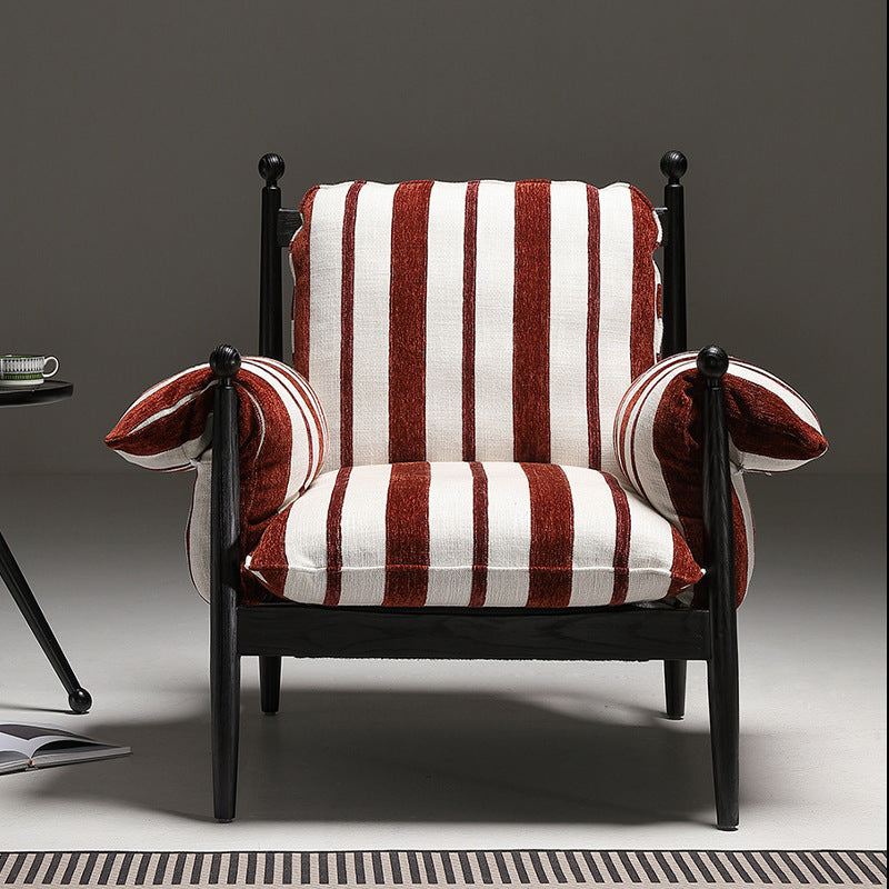 Red wu chair single sofa chair down detachable washable retrob&b designer living room lazy casual chair