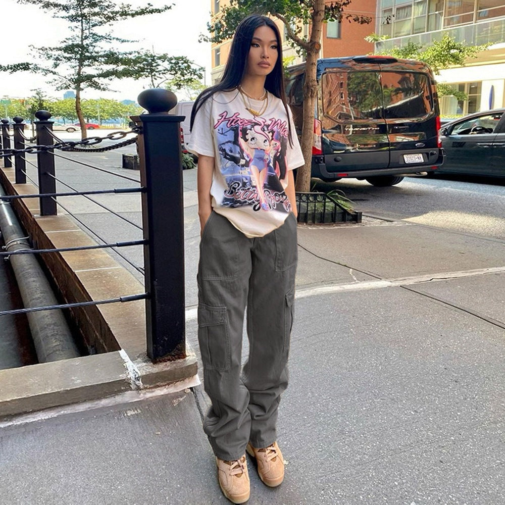 Ebay fashion cross-border  new arrival denim semi-elastic design stylisheasiest for matchworkwear pants  women's fashion