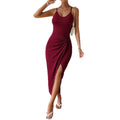 spring/summer new arrivals: european and american style women's bodycon mini dress with slit, sexy open back, and elegant strappy design