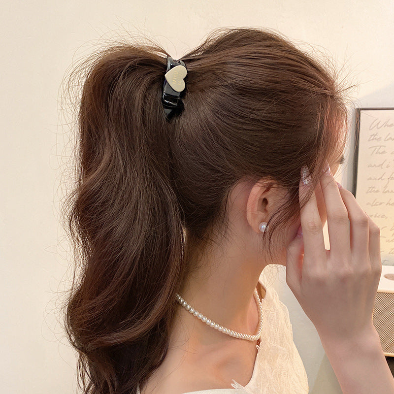 Love meatball head hair clip for women elegant hair clip headwear back of head high ponytail fixed handy gadget hairpin