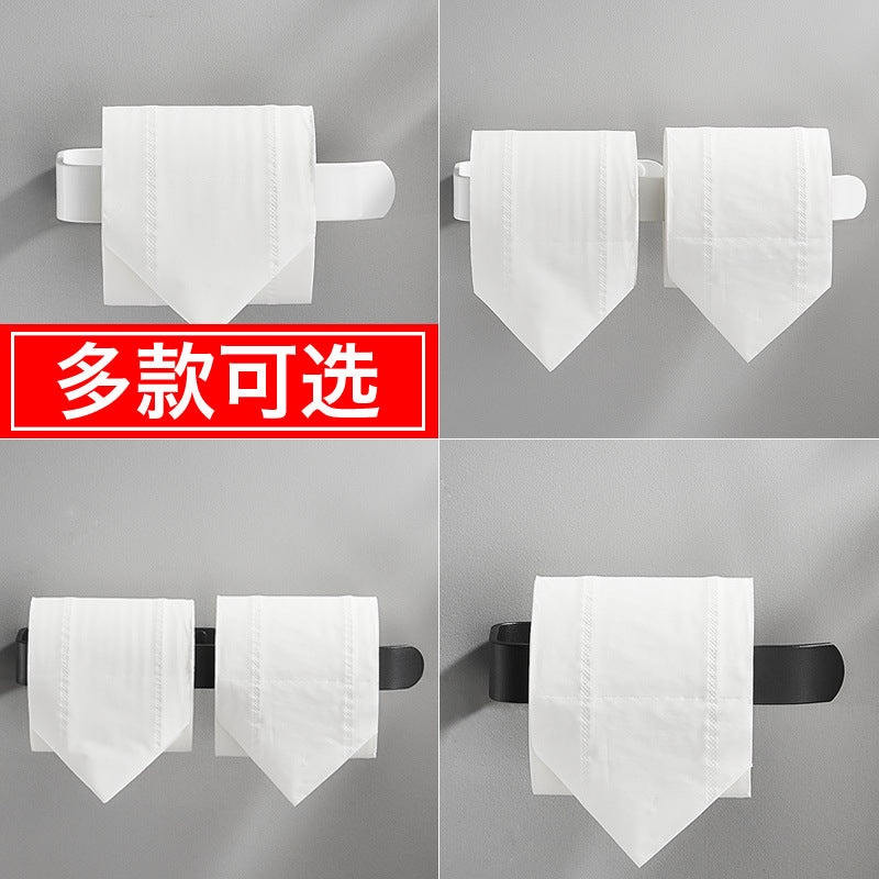 Paper towel holder, toilet non-punching space aluminum paper roll holder, toilet paper roll device, hotel engineering paper rack, wall-mounted type