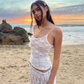 European and american style lace see-through camisole -  summer new arrival women's slim-fit fashion tank top wholesale