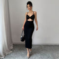Shein independent station cross-border women's fashionable style dress summer sleeveless suspender sexyelegant hip covering long skirt