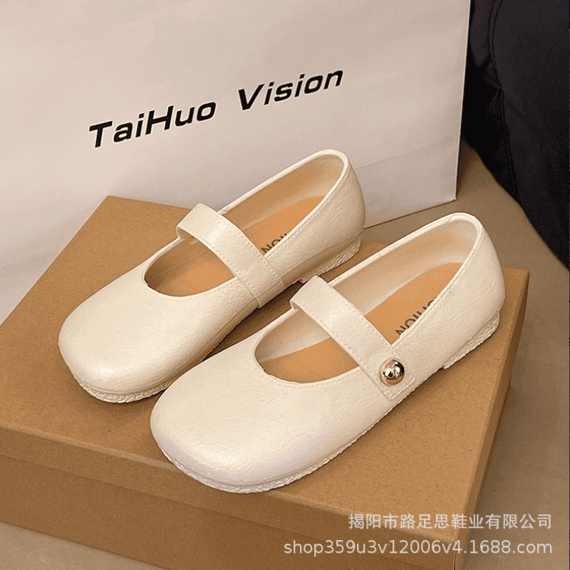 2026 spring/summer new french retro low-cut flats - women's commute & casual wear, non-slip fashion loafers