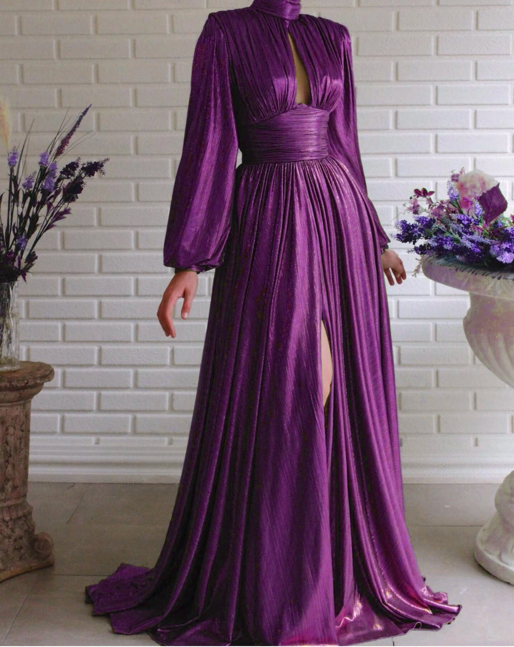Amazon's new  spring summer popular color waist hanging neck large swing sexy avocado green dress long skirt
