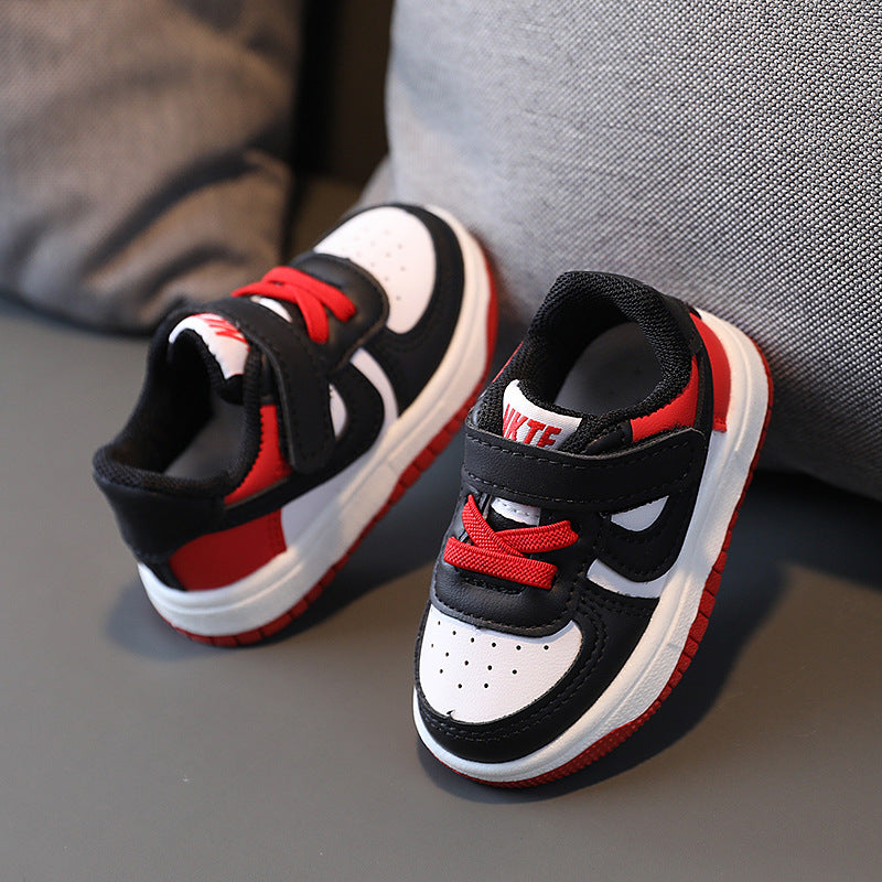 spring/autumn korean style kids' sneakers, athletic shoes, baby walking shoes for boys and girls, trendy soft-soled shoes
