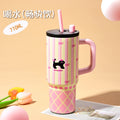 Big mac 316 straw thermos cup large capacity water cup female double drink ton cup high appearance ice cup