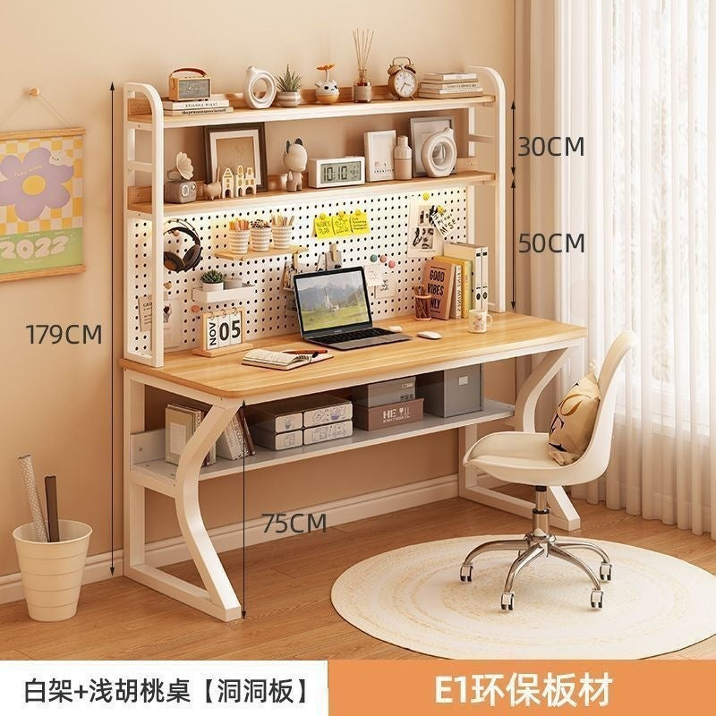 Computer desk desktop for home student study writing desk bedroom desk bookshelf all-in-one small table simple office desk
