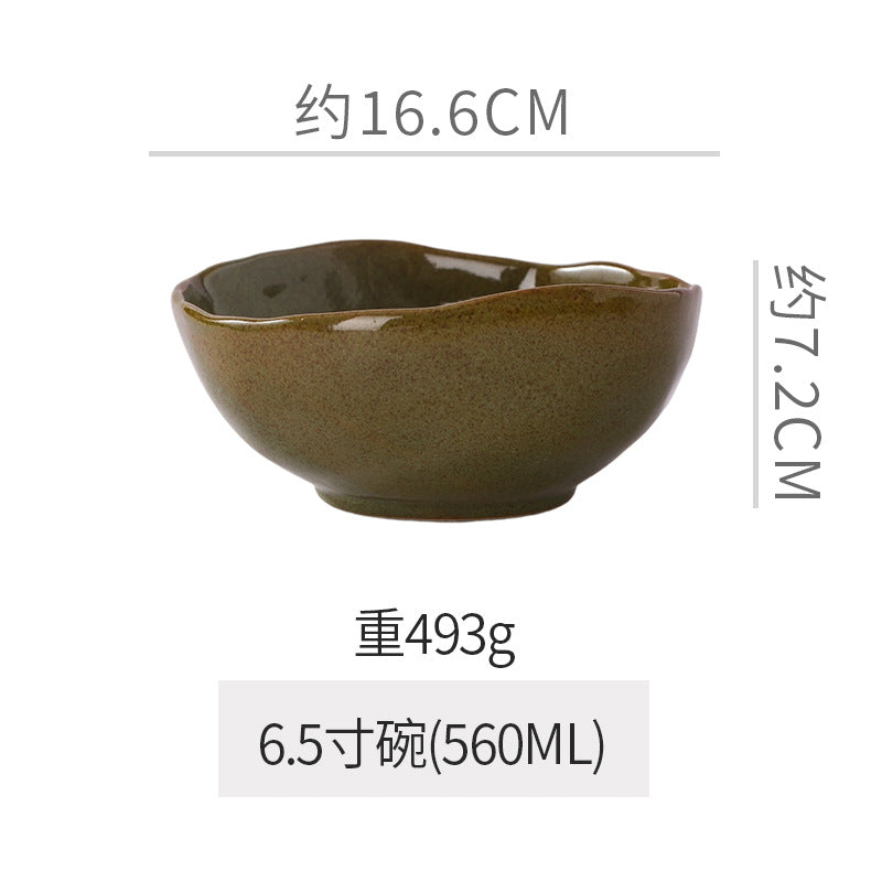Stylish special-shaped bowls, plates, dishes, retro, good-looking restaurants, hotels, for home, steak plates, desserts, pastries, rice bowls
