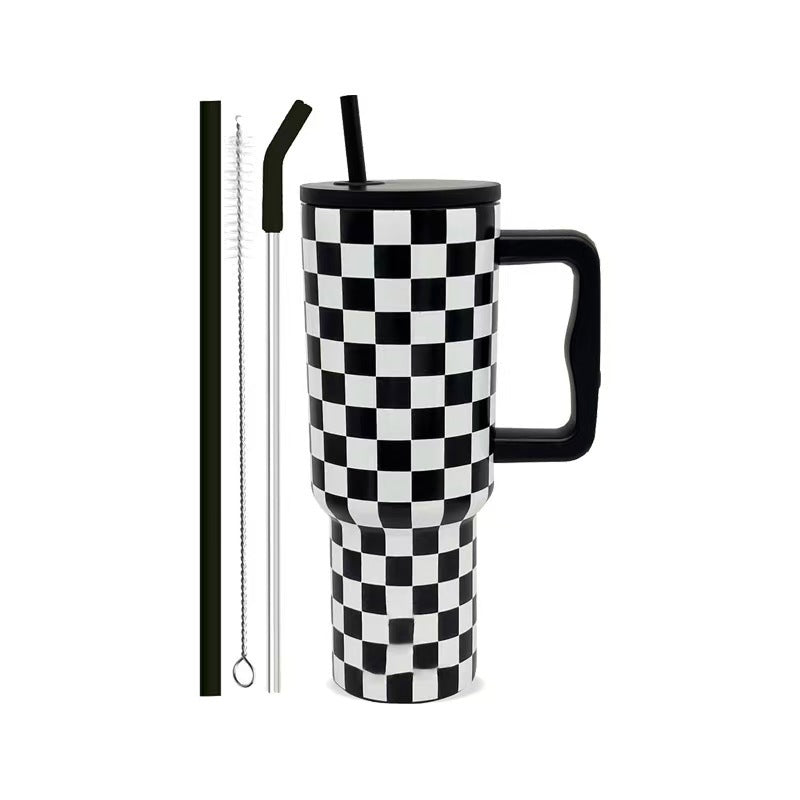 New 40oz fourth generation handle ice tumbler, 304 stainless steel vacuum insulated mug, portable outdoor car cup