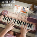 37-key digital piano with microphone, multi-functional educational early learning music piano for kids, beginner-friendly playable toy