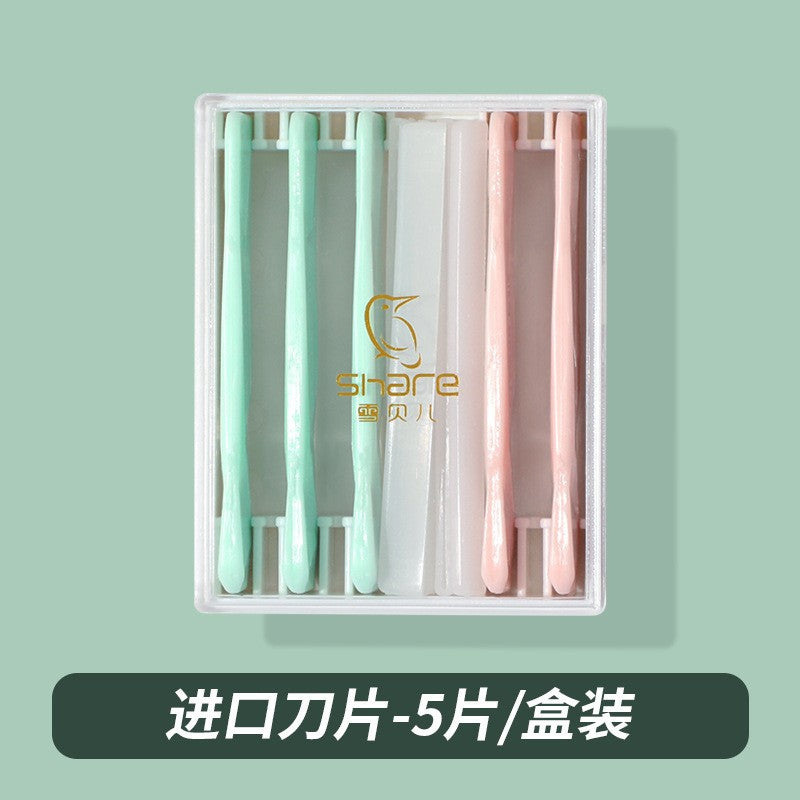 Xue belle eyebrow razor oem stainless steel eyebrow razor oem retractable foldable blade 70% off stack eyebrow razor