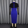 Fashionfashion stand collar cape contrast colordress lace single breasted waist party silm hip skirt dress