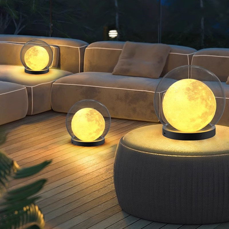 Outdoor waterproof moon bubble globe lights - landscape lawn solar garden decorative atmosphere lighting