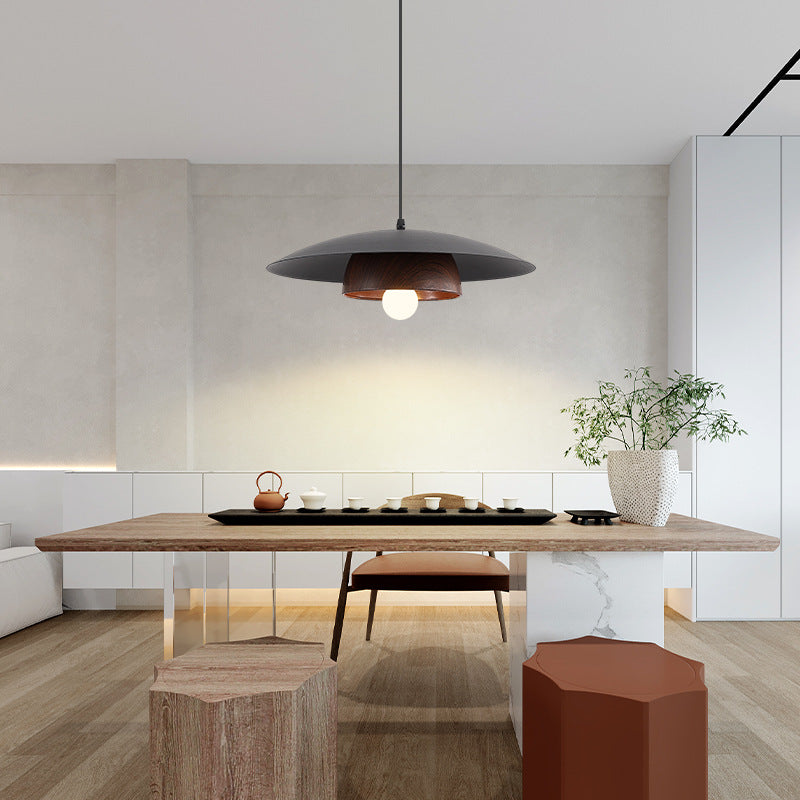 Medieval style walnut pattern chandelier modern simple living room dining room bedroom decorative lighting industrial style personalized lighting