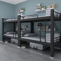 Double bunk bed, ideal for student dorms, employee housing, or hotel/apartment dormitories. features a sturdy iron frame and is suitable for both upper and lower bunks
