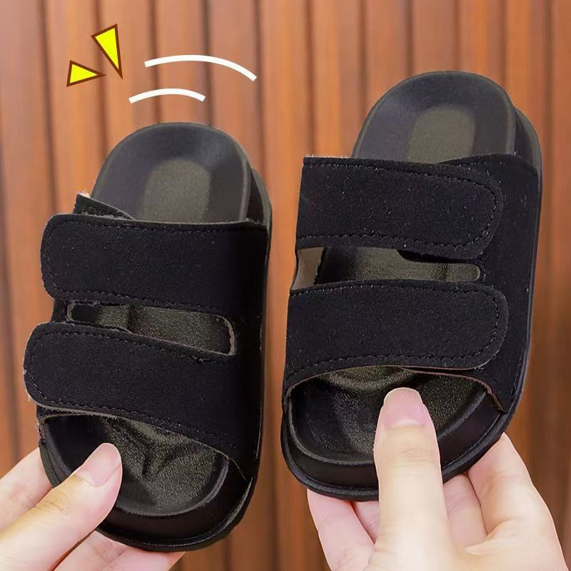 Summer kids slippers outwearretroeasiest for matchthick solechildren's beachgirl one-line boy sandals cross-border