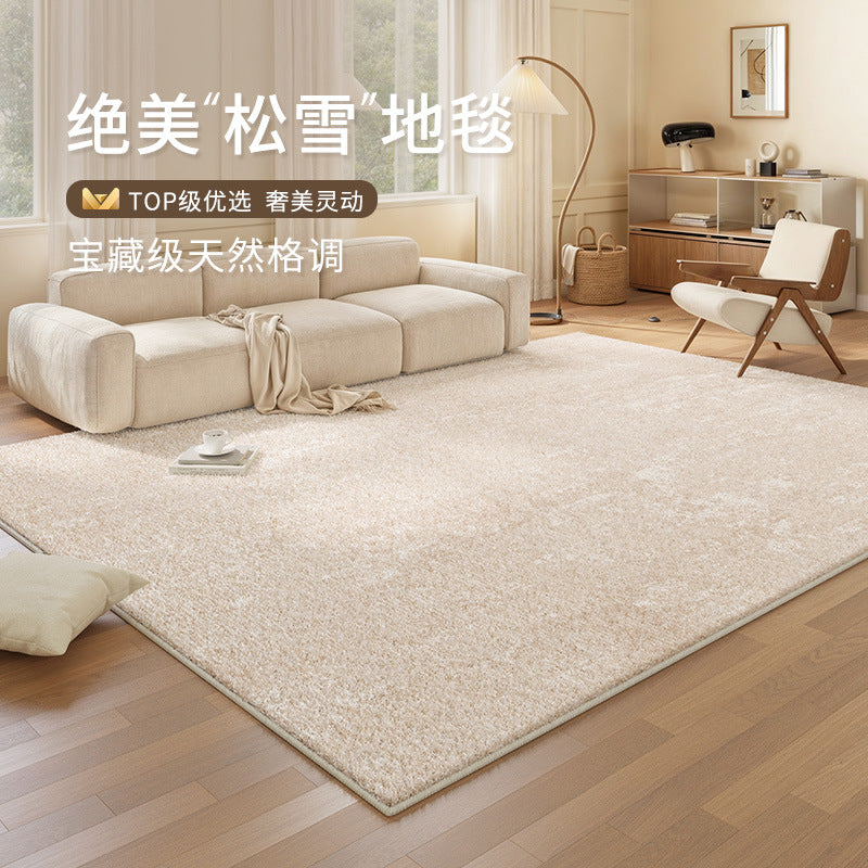 Carpet living room  new waterproof wabi-sabi cream style no-wash and wipeable high-end bedroom sofa coffee table floor mat