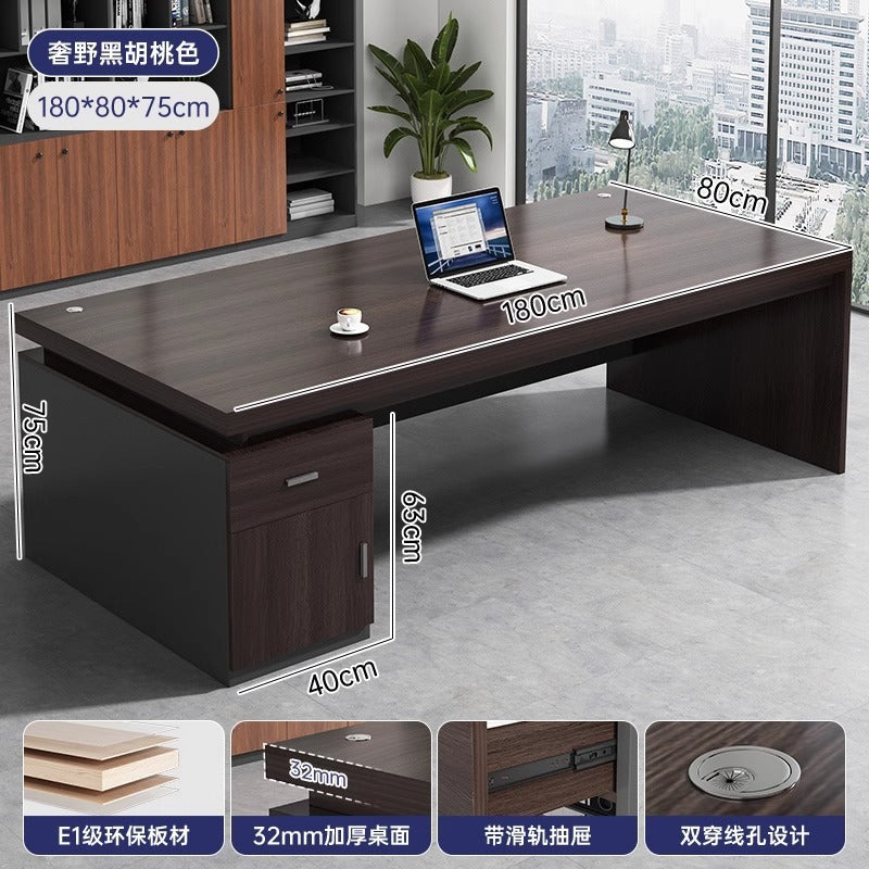Desk Boss Table Single Desktop Office Table and Chair Combination Staff Desk Light Luxury Home Computer Desk
