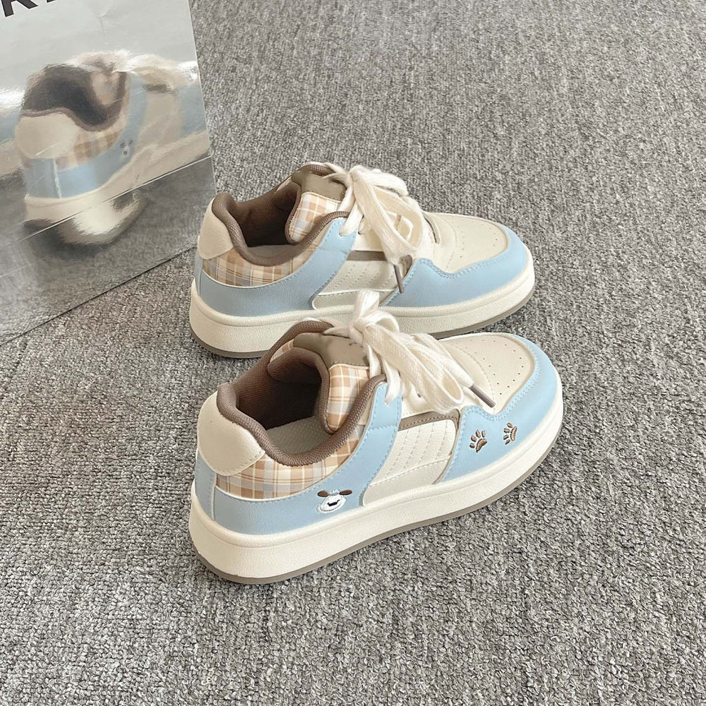 2026 new spring/autumn korean style casual sneakers - factory direct thick-soled white shoes - women's versatile bread shoes for wholesale