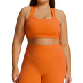new plus size sports bra - push-up, shockproof, women's activewear bra for outdoor running, fitness, and yoga