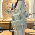 Japanese style cartoon rabbit ears school bag large capacity casual middle school students two-dimensional girls cute tutoring backpack
