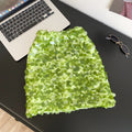 K-style high waist dopamine sequin a-line skirt women's slimming lookeasiest for match short skirt work clothing shiny skirt